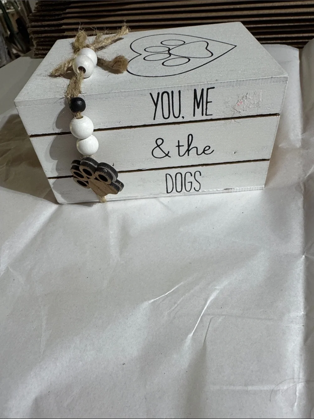 You, Me & The Dogs White Decorative Pet Keepsake